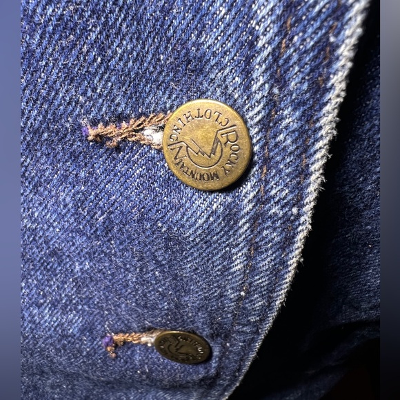 Rocky Mountain Jeans Denim Duster Jacket 90s EUC size M to L Made in USA - Picture 3 of 10